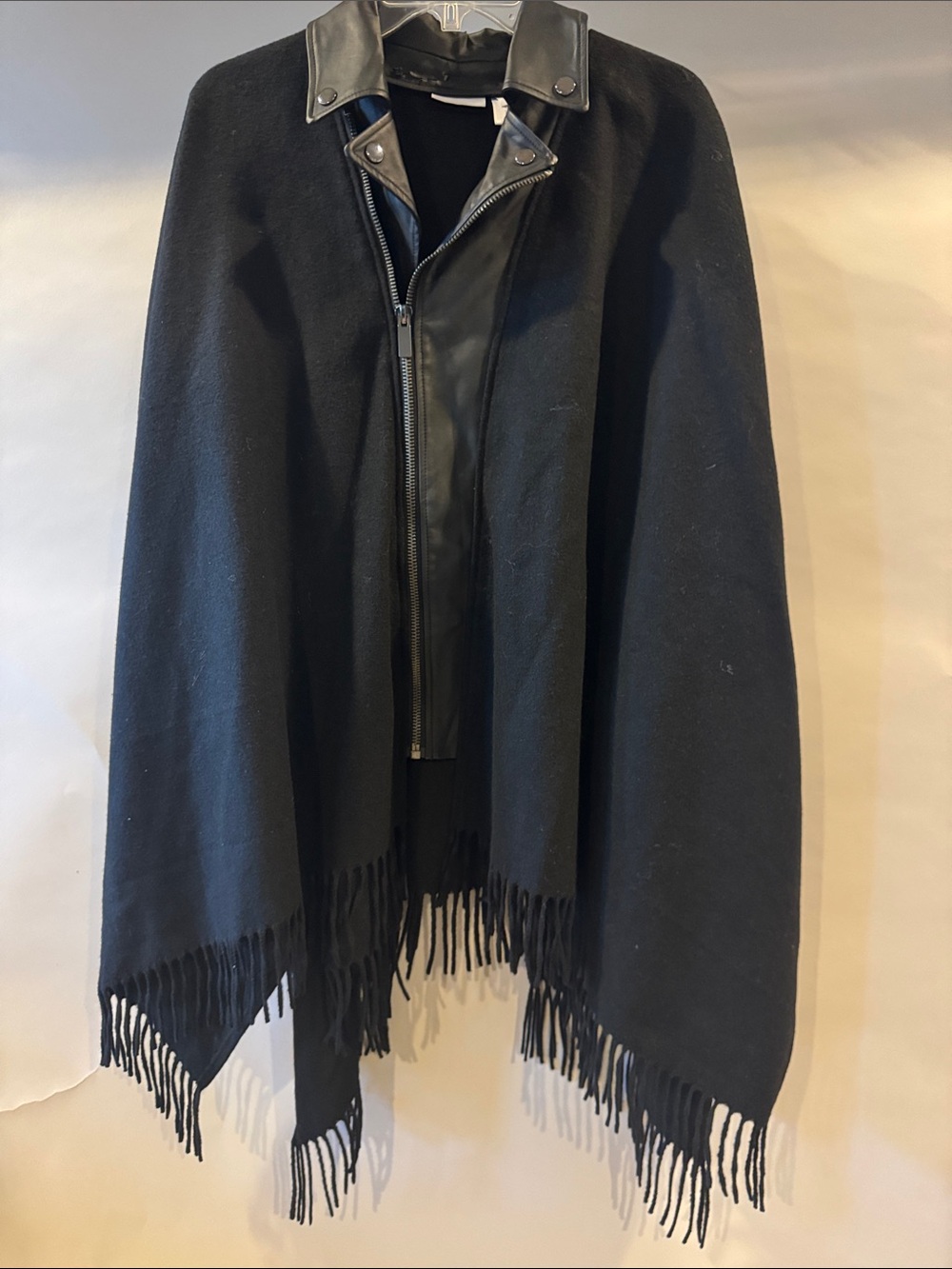 Black Fringe Cape Jacket